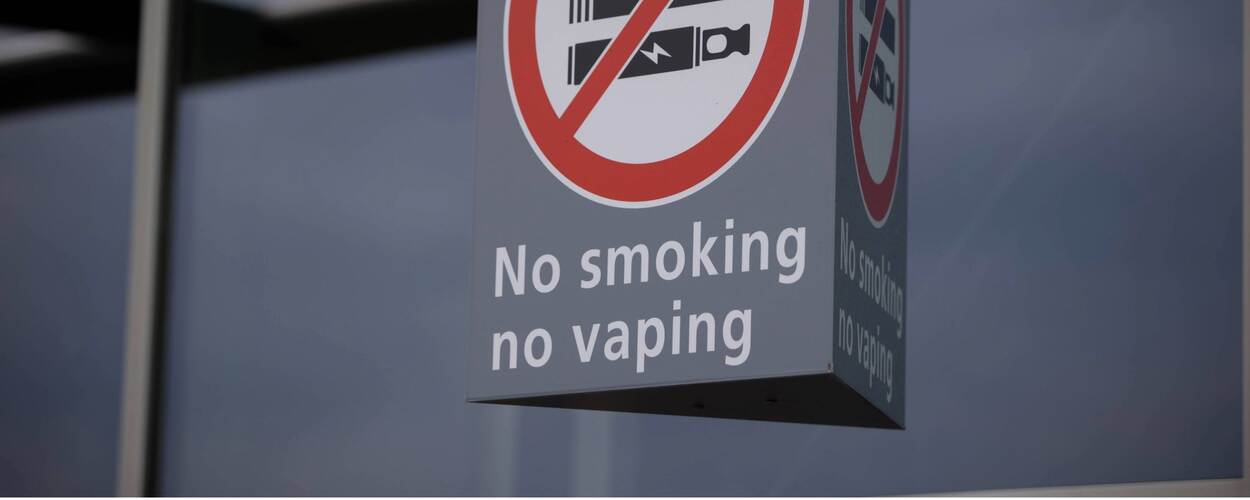 Bord vaping verboden