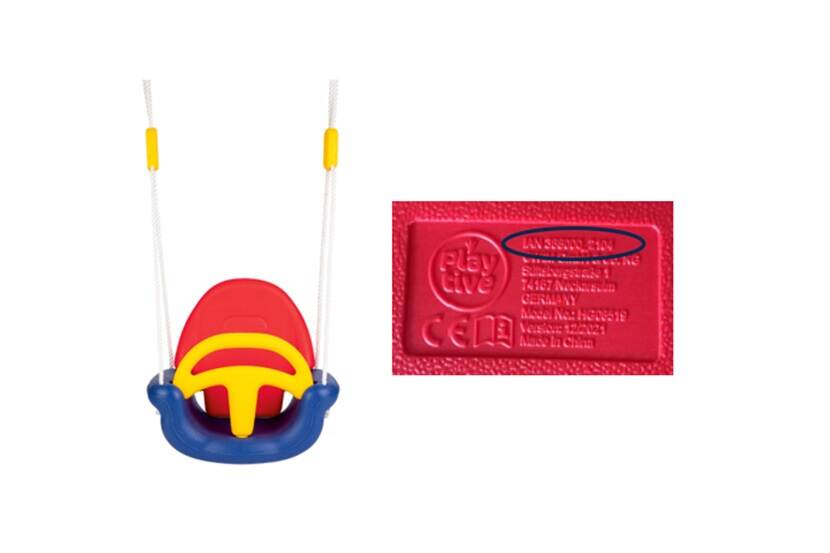 3-in-1 swing van Playtive inclusief typeplaatje