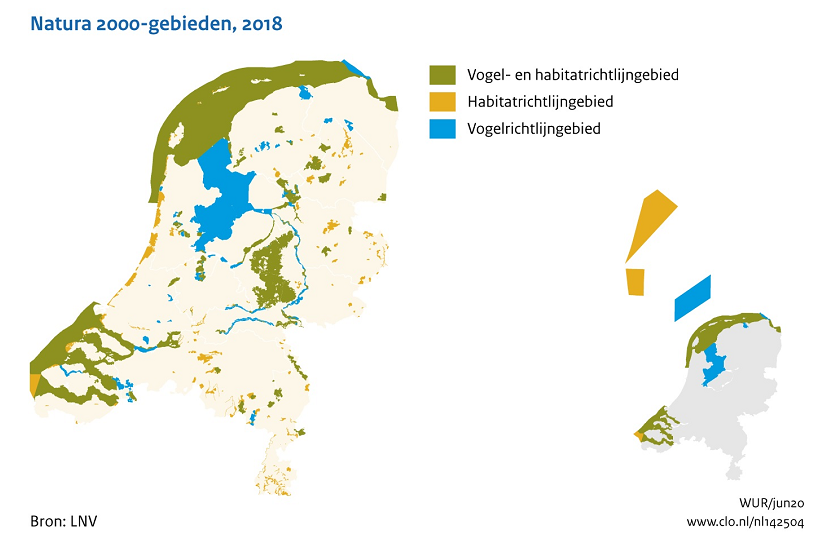 Natura 2000-gebieden in Nederland (2015)