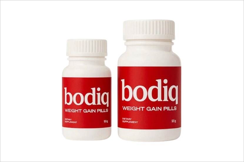 Bodiq weight gain pills in witte plastic potjes