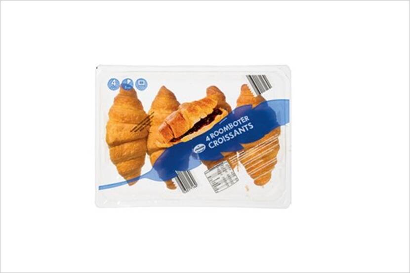 Verpakking met 4 roombotercroissants van ALDI