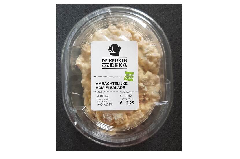 Ambachtelijke ham ei salade 150 gram