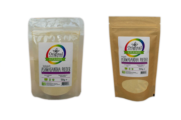 Original Superfoods Biologische Ashwagandha Poeder 50 en 150 gram