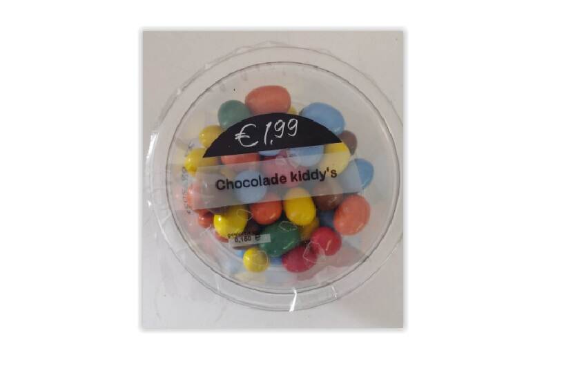 1Bite Chocolade Kiddy’s in doorzichtig plastic verpakking