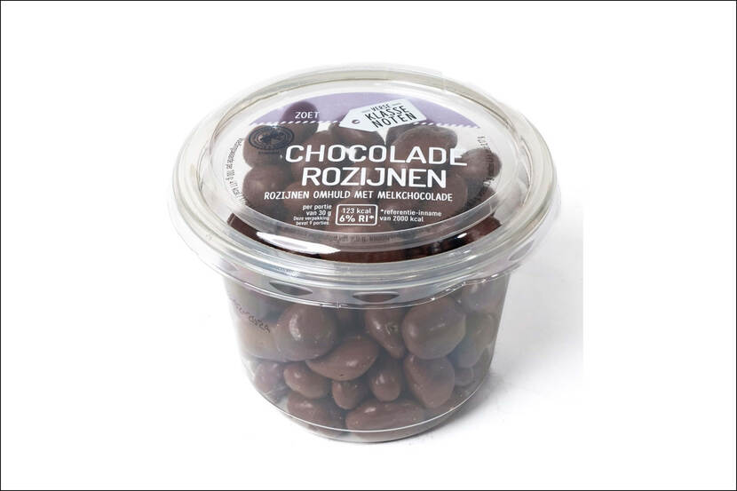 Rozijnen omhuld met melkchocolade