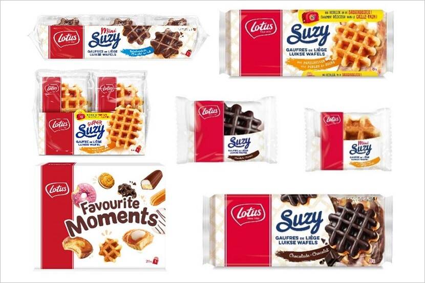 Diverse wafels en koekjes van Lotus Bakeries