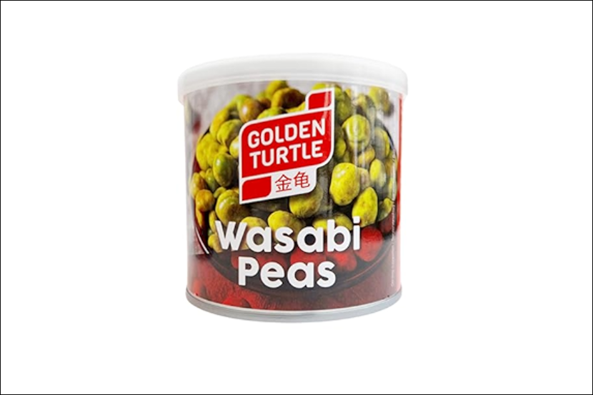 Veiligheidswaarschuwing Golden Turtle wasabi peas
