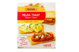 Verpakking geel met rood Melba toast