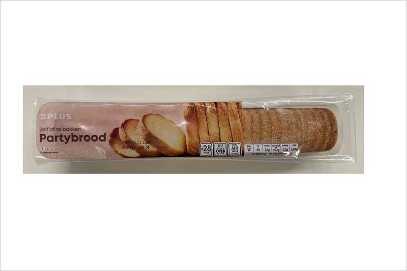 Doorzichtige verpakking met PLUS party stokbrood