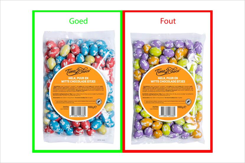 Time2Choco Melk, Puur en Witte Chocolade Eitjes assorti 1000 gram zak