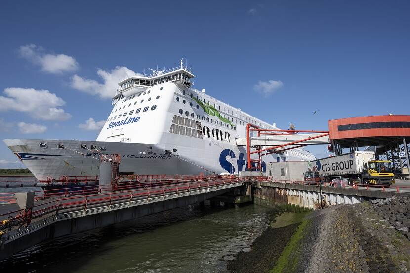 Stena Line schip aangemeerd in haven