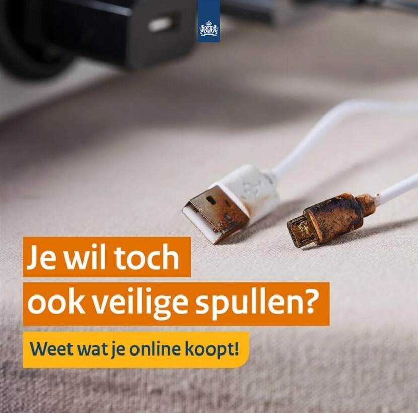 Screenshot van campagne op sociale media "Weet wat je online koopt"