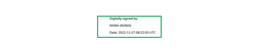 Digitally signed by NVWA